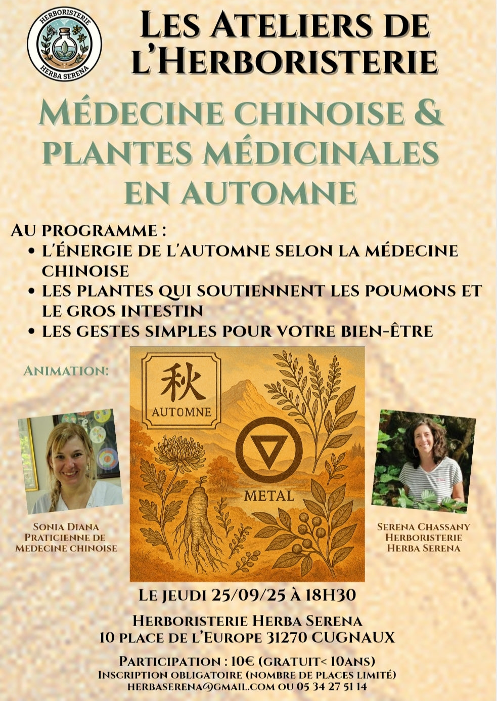 Atelier Médecine Chinoise & Plantes Médicinales en Automne