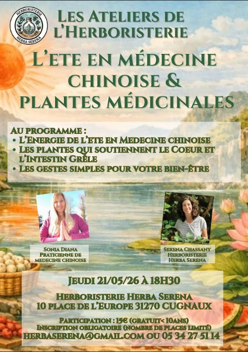 Atelier Médecine Chinoise & Plantes médicinales : l'Eté