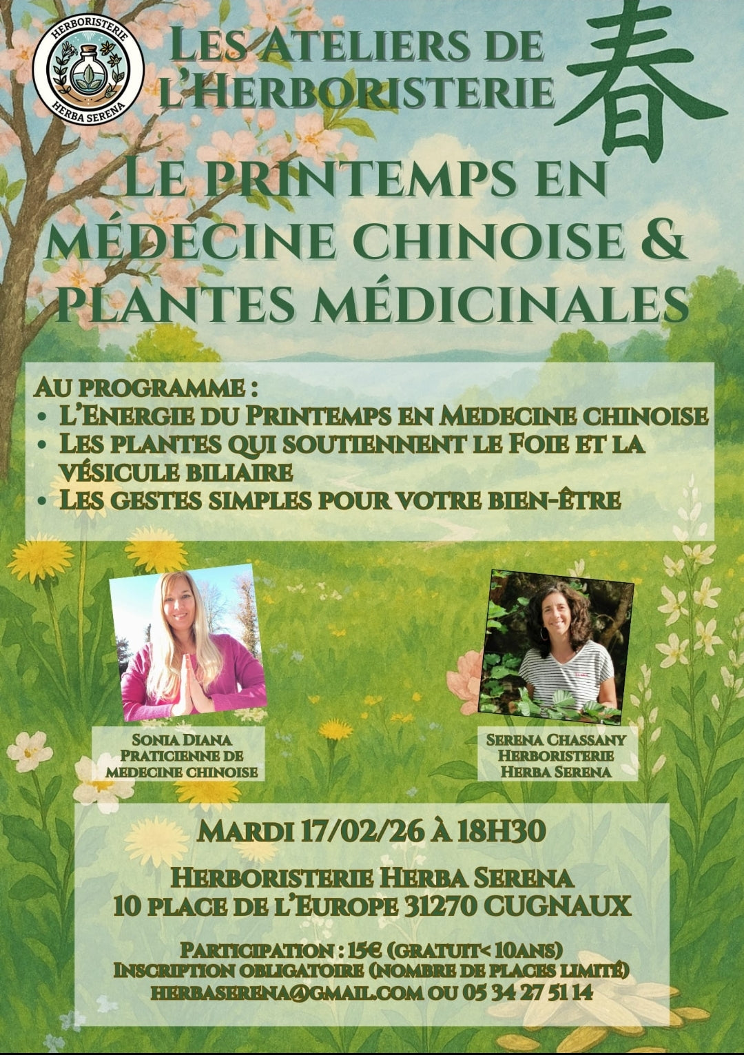Atelier Médecine Chinoise & Plante médicinales au Printemps