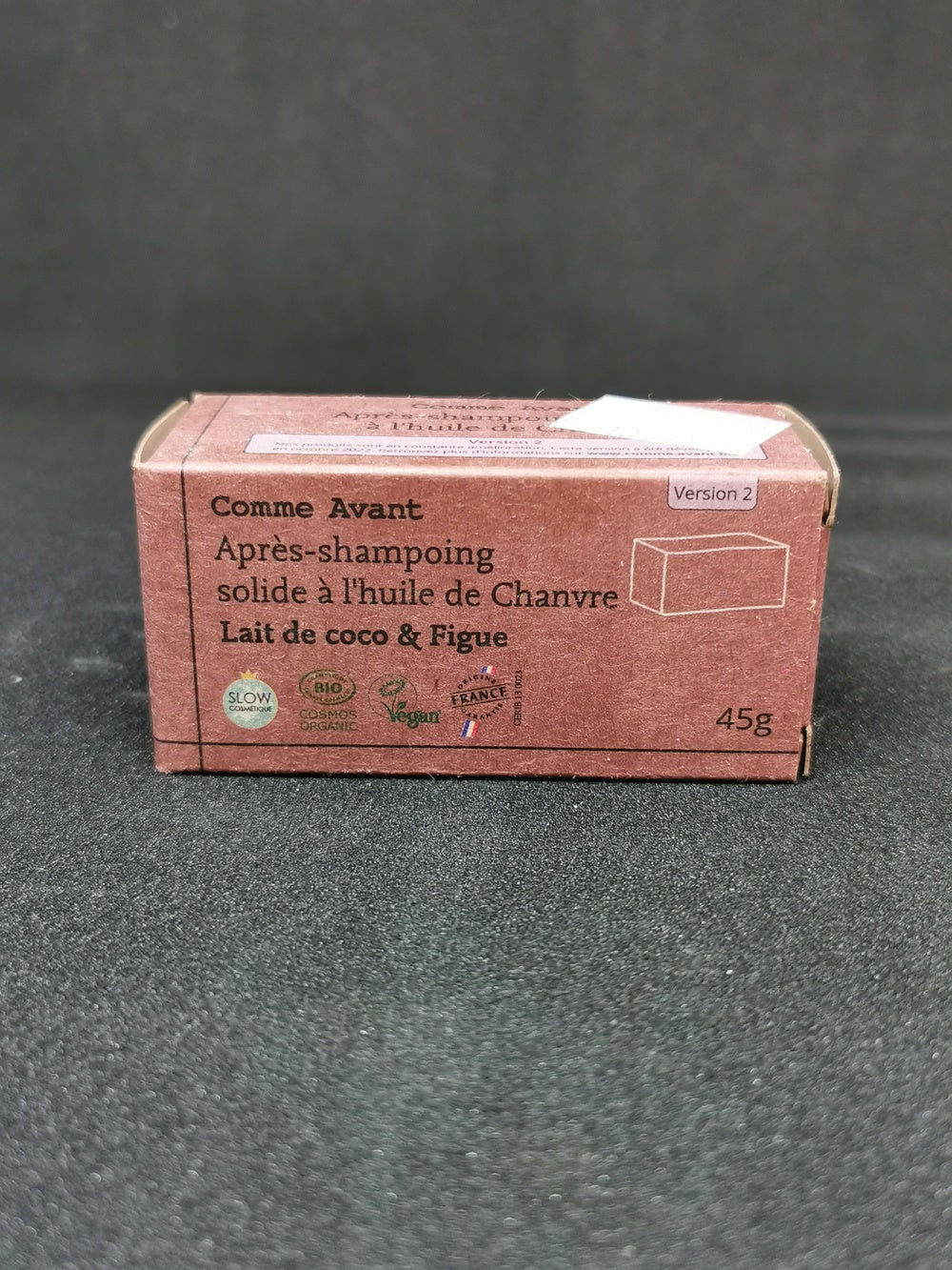 Après-shampoing solide à l'huile de Chanvre - parfum figue & lait de coco