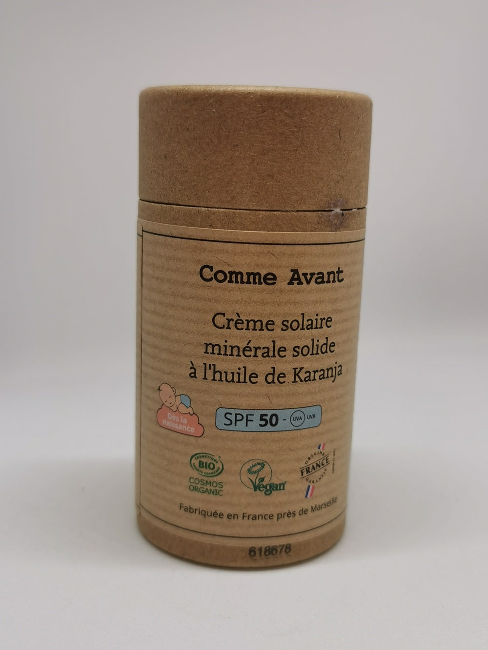Creme solaire minerale solide SPF50 neutre