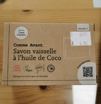 Savon vaisselle à l'Huile de Coco